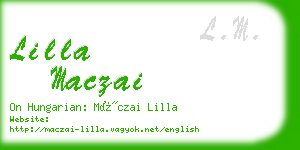 lilla maczai business card